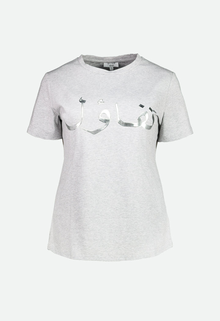Metallic Flock Print T-Shirt