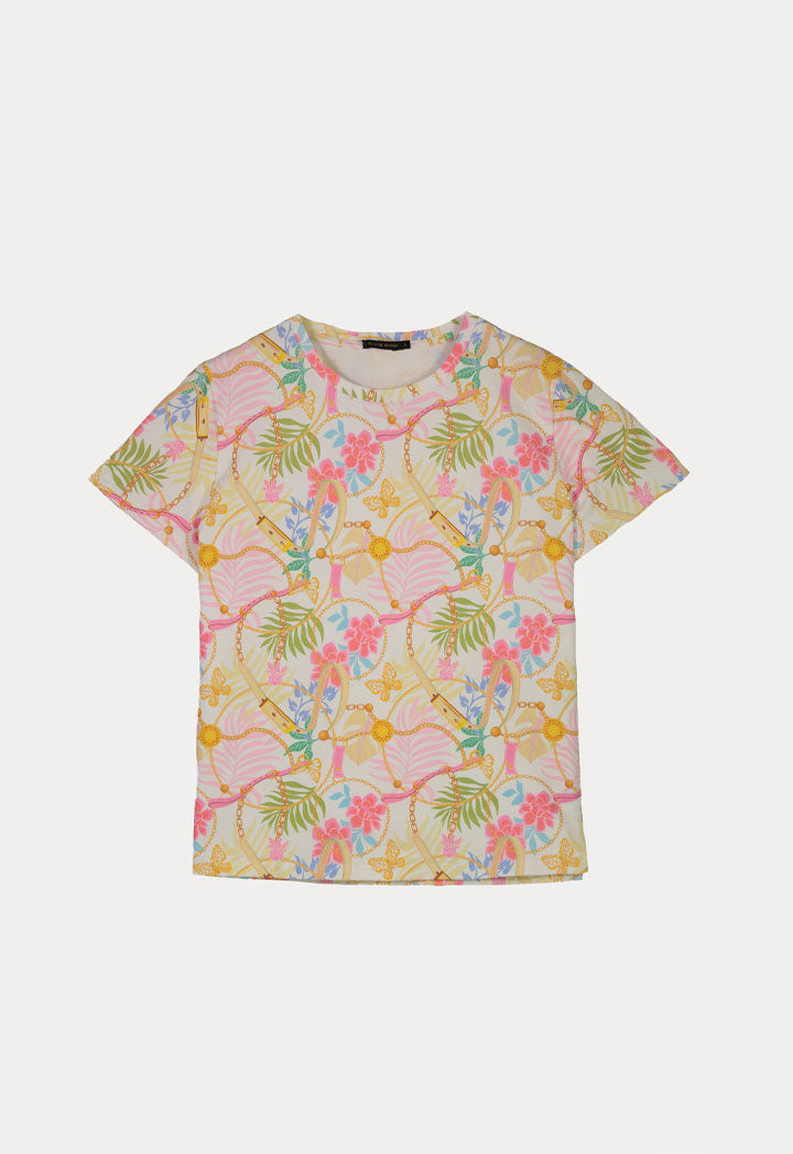 Tropical Chain Printed T-Shirt