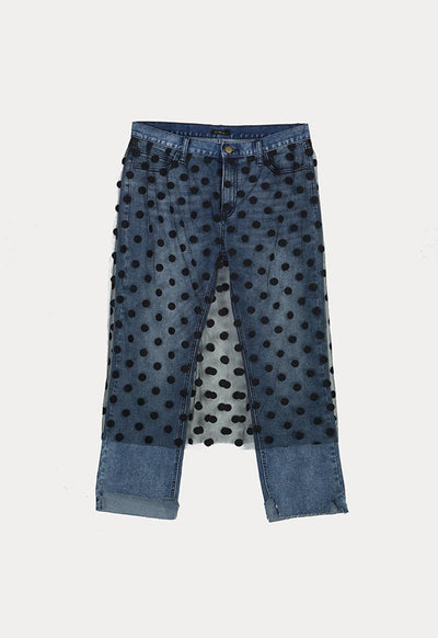 Dot Mesh Denim - Fresqa