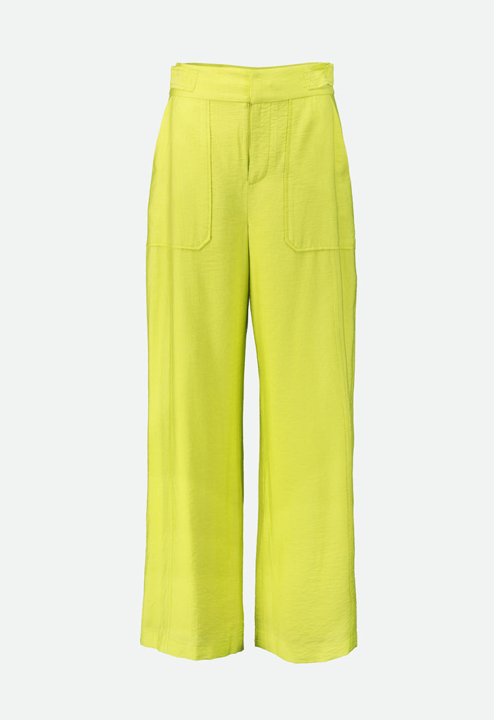 Side Tab Wide Leg Trouser