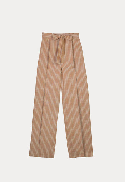 Contrast Beige Stripe Trouser