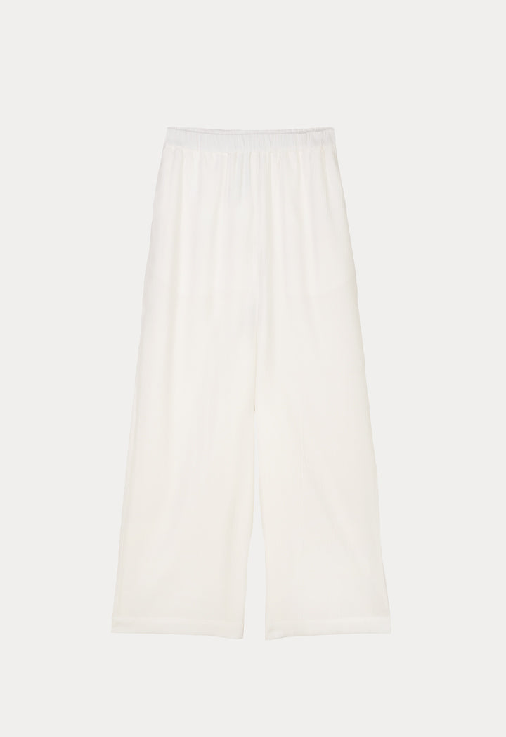 Ankle Length Textured Solid Pants