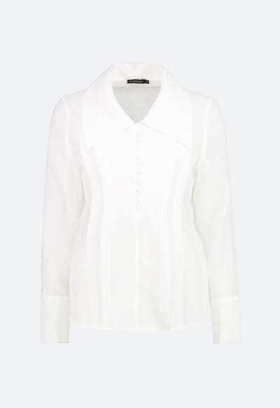 Loop Button Organza Shirt