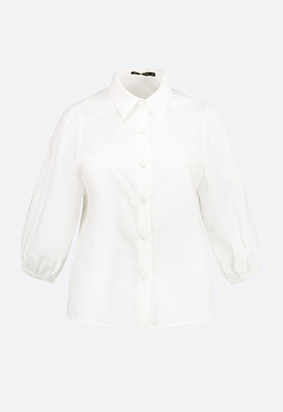 Poplin Puff Sleeve Shirt