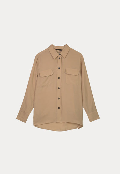 Solid Crepe Textured Shirt