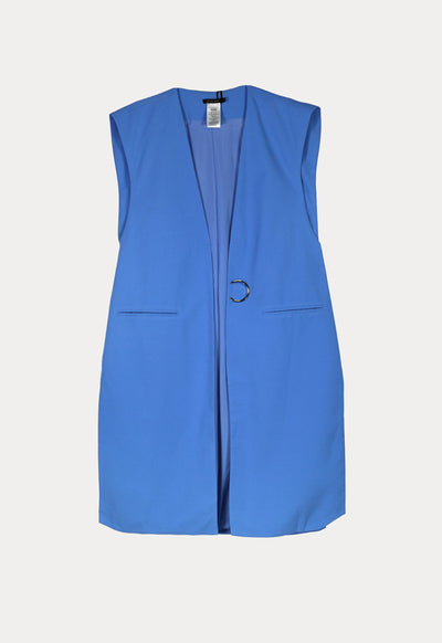 Solid Open Placket Gilet - Fresqa