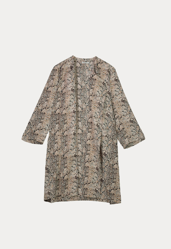 Python Printed Loose Outerwear