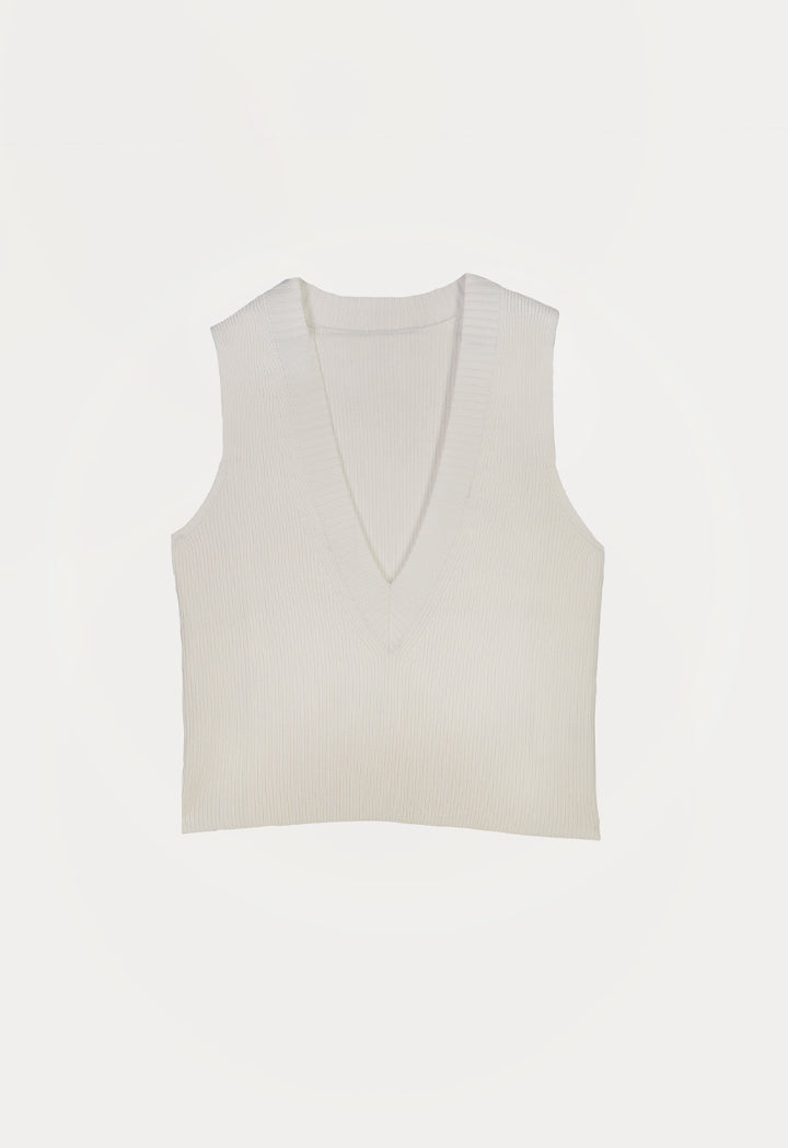 V-Neck Solid Knitwear