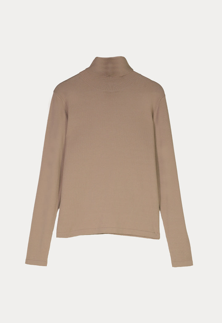 Turtle Neck Ribbed Knitwear