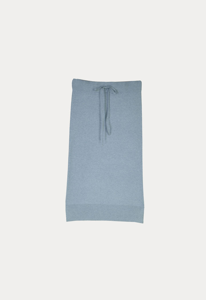Knitted Solid Midi Skirt