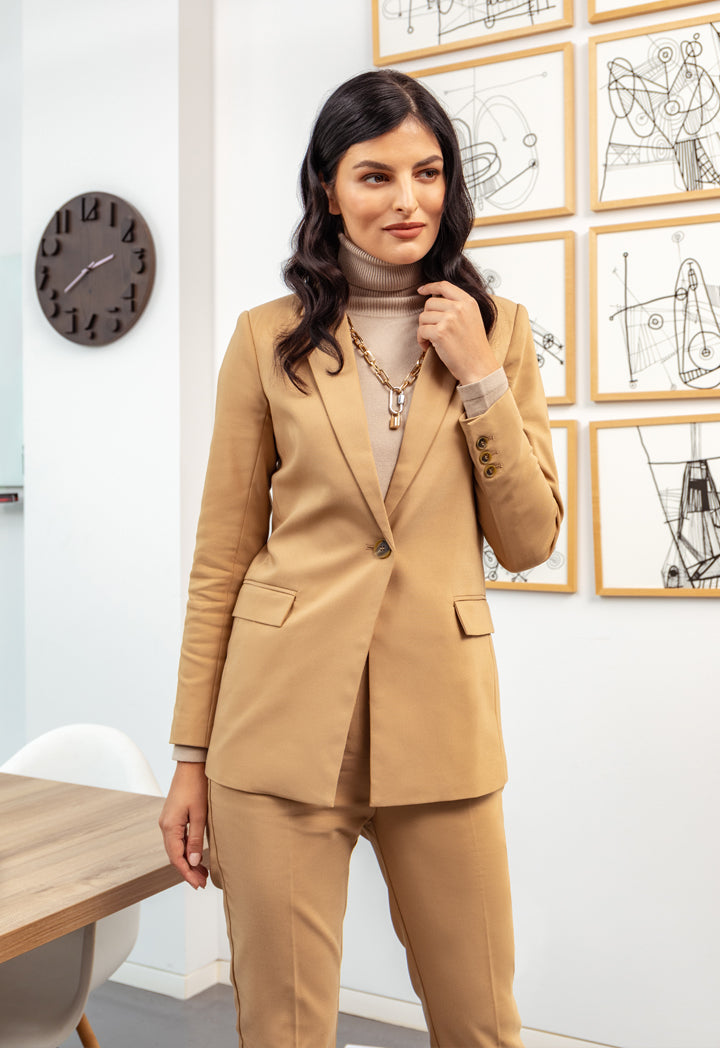 Notched Lapel Classic Fit Blazer