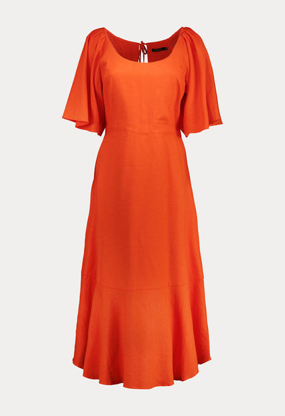 Flounce Sleeve Dress