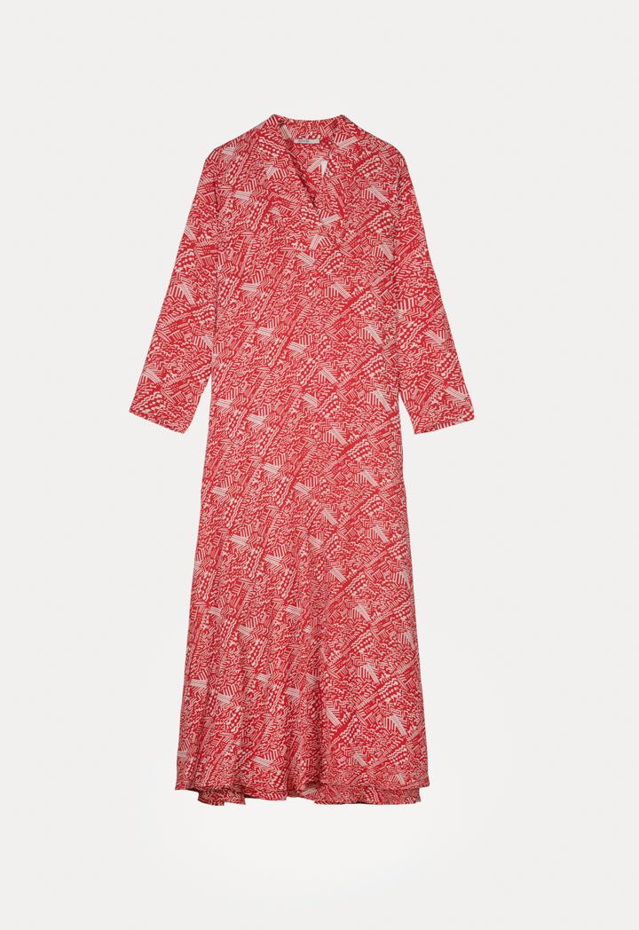 Printed Crepe Maxi Dress