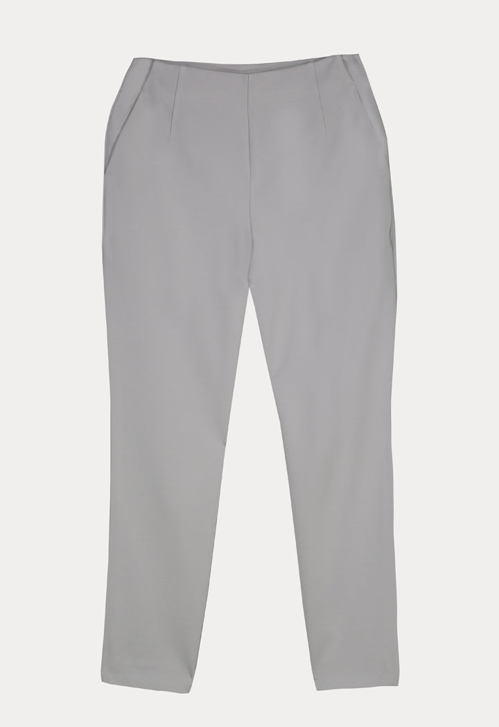 Solid Fitted Mid Rise Trouser