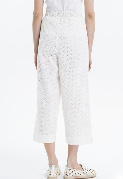 All Over Schiffli Solid Culottes