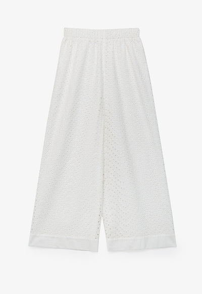 All Over Schiffli Solid Culottes