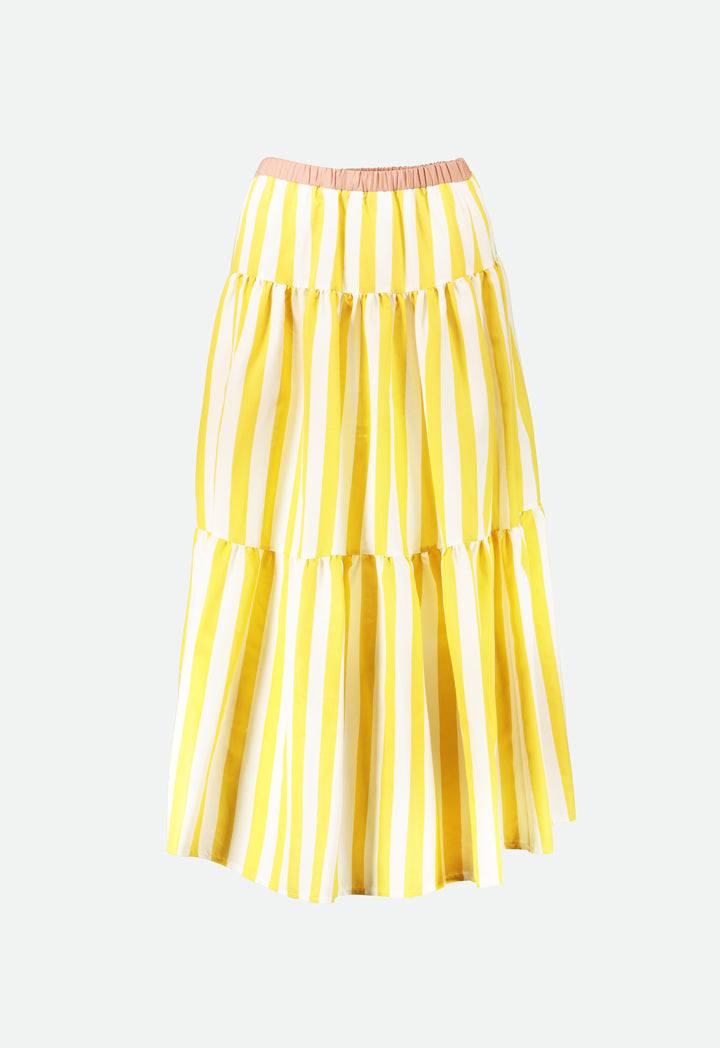 Striped Tiered Skirt