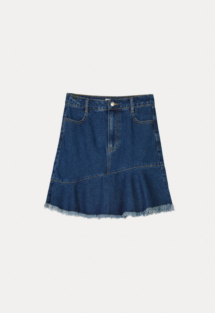 Flounce Denim Skirt