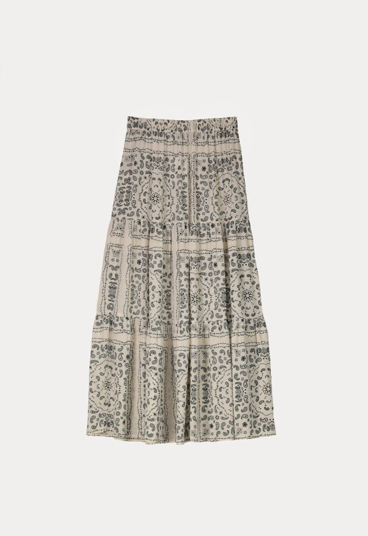 Bandana Printed Tiered Skirt
