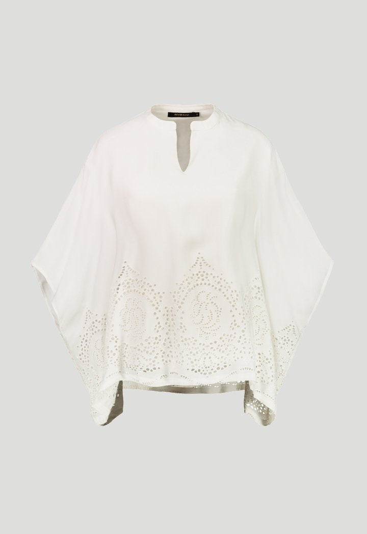 Oversized Schiffli Pattern Blouse