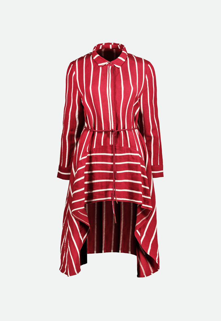 High-Low Striped Shirt