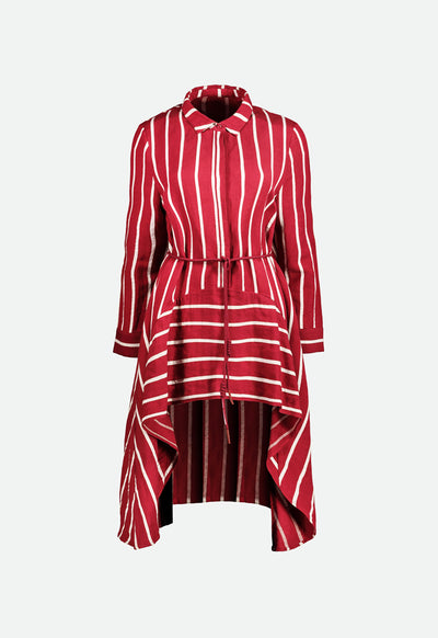 High-Low Striped Shirt