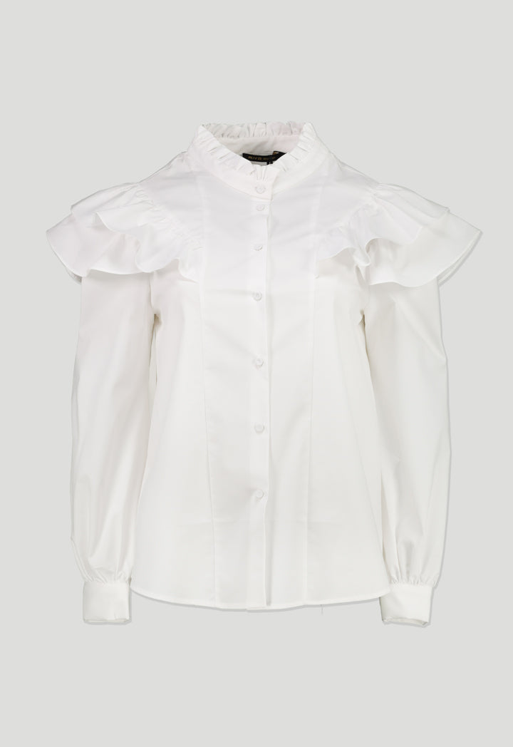 Ruffle Shoulder Shirt