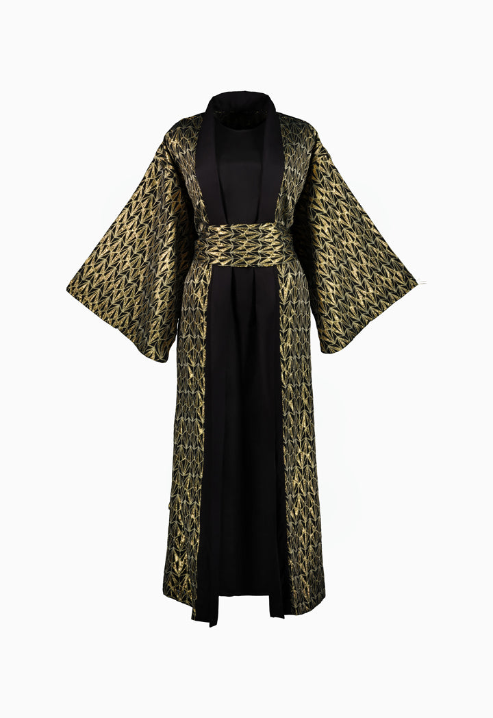 Gold Jacquard Kimono