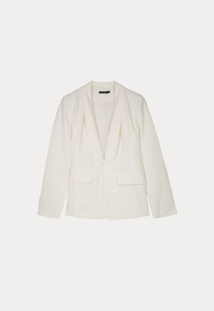 Shawl Collared Solid Blazer