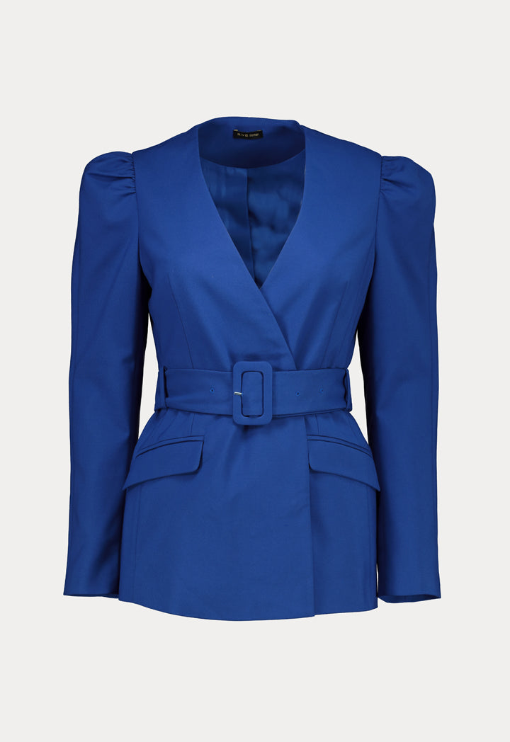 Single-Breasted Solid Blazer