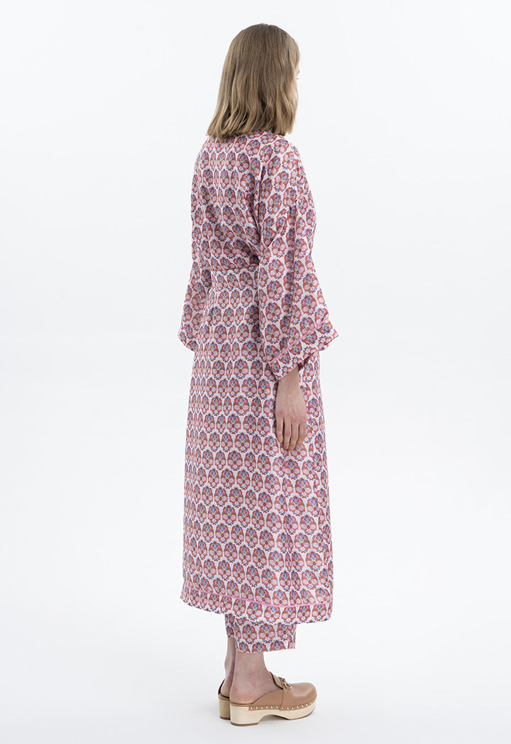 Damask Ethnic Pattern Maxi Abaya
