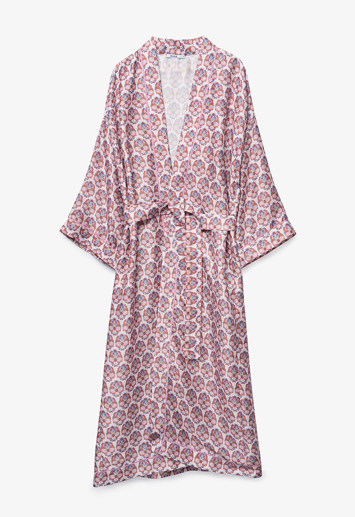 Damask Ethnic Pattern Maxi Abaya
