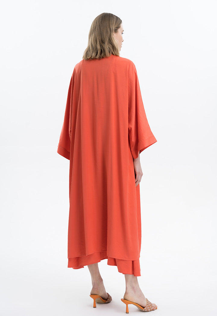 Open Solid Kimono Abaya