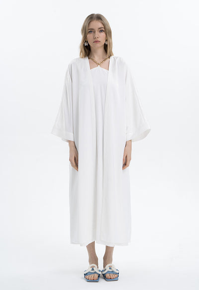 Open Solid Kimono Abaya