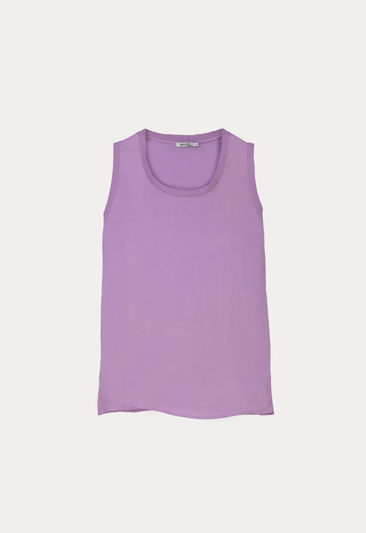 Solid Sleeveless Blouse