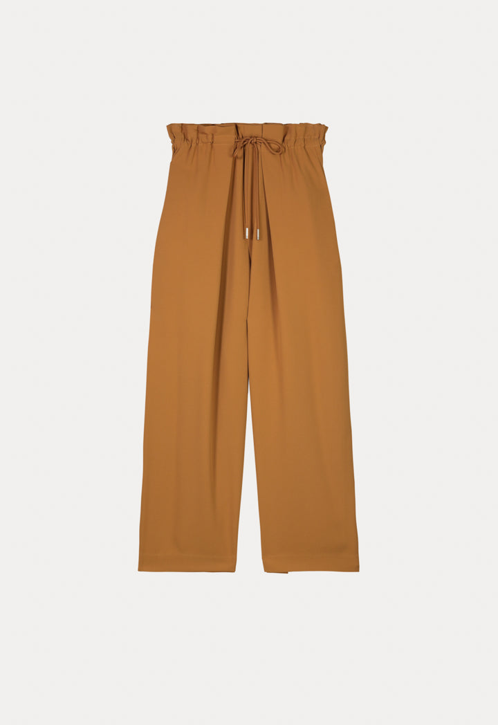 Crepe Culotte With Waist Drawstring