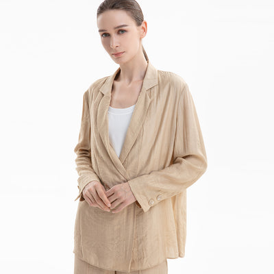 Solid Double Breast Blazer