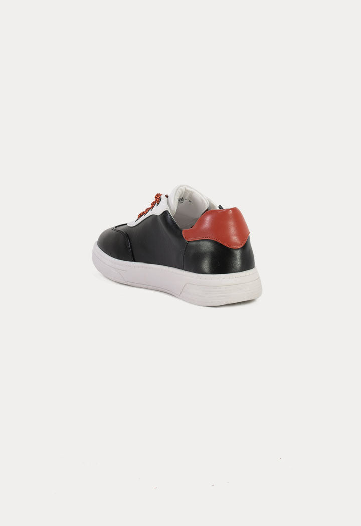 Stripe Prints Lace Up Rubber Shoes