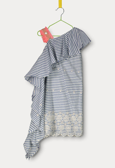 One Shoulder Stripe Dress