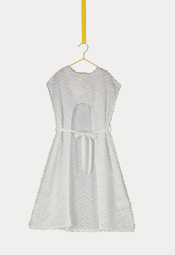 Zigzag Pattern Sleeveless Dress