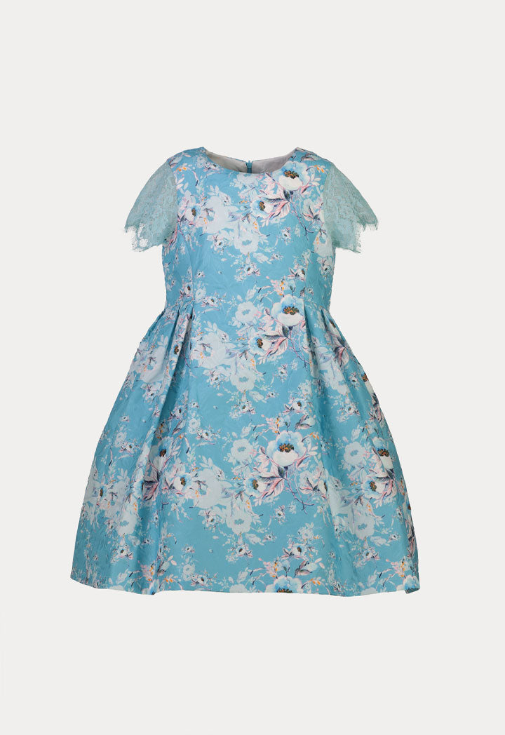 Floral Lace Sleeve Dress