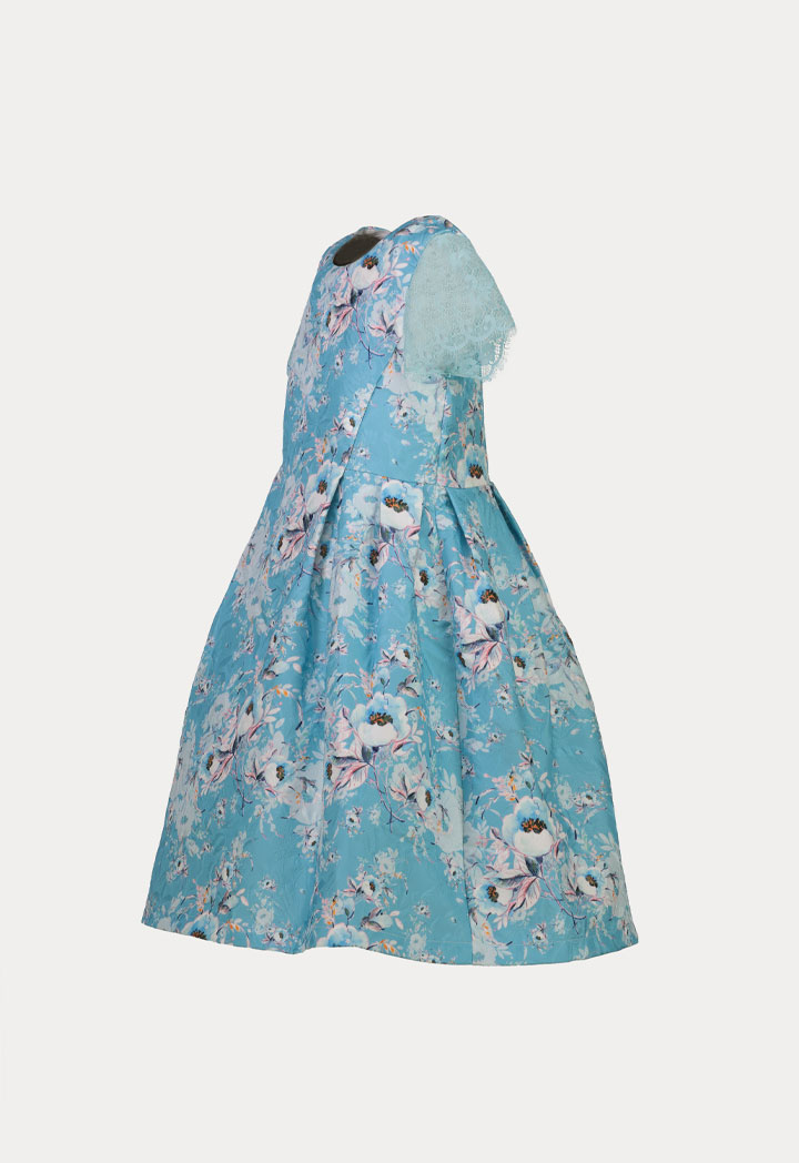 Floral Lace Sleeve Dress