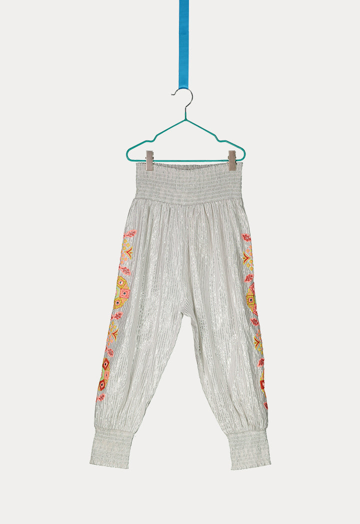 Lurex Embroidered Pants