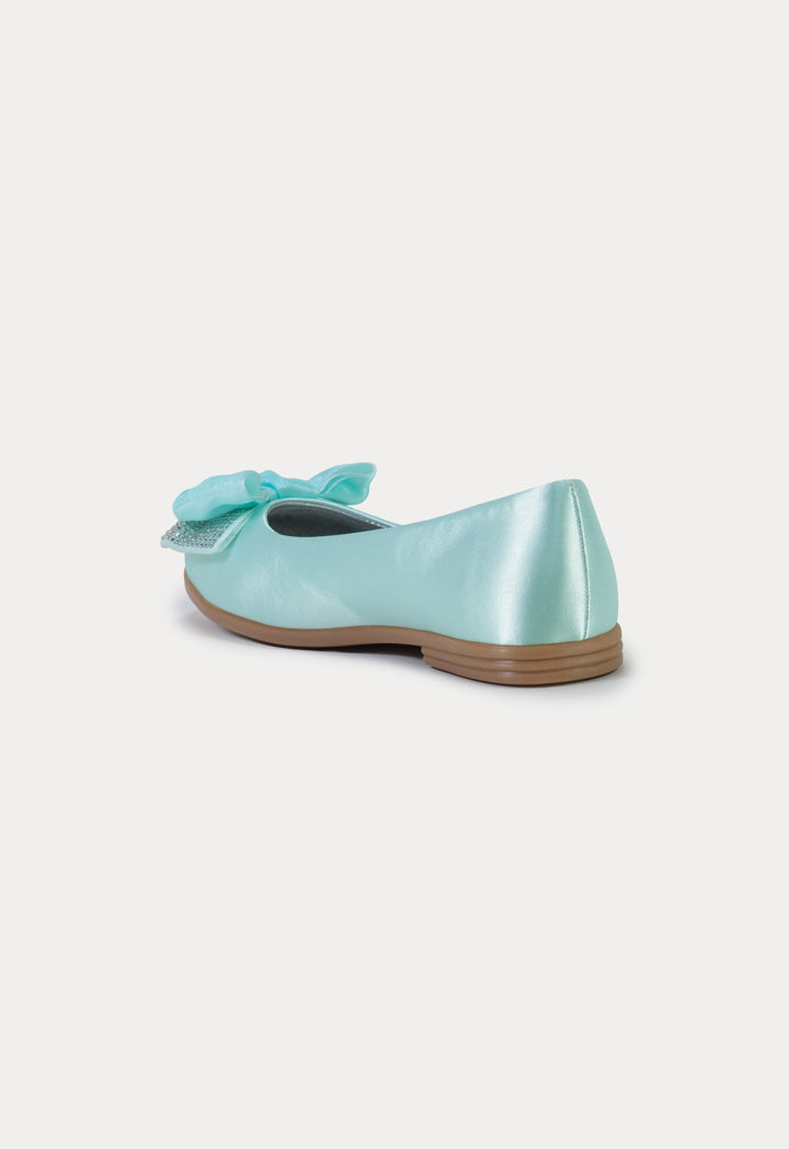 Shiny Satin Double Ribbon Shoes