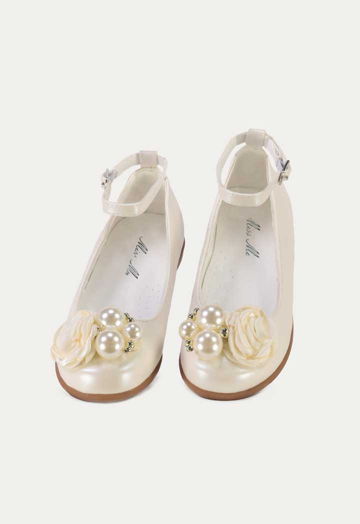 Flower & Pearls Flat Shoes