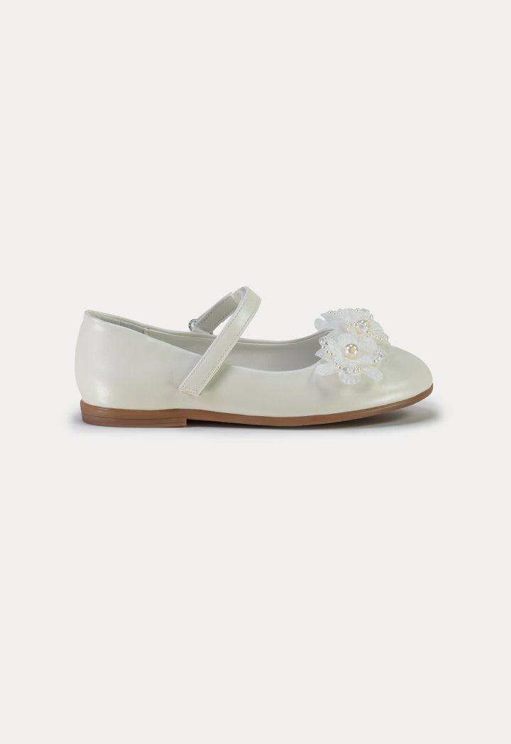 Triple Organza Flowers Vamp Flat Shoes