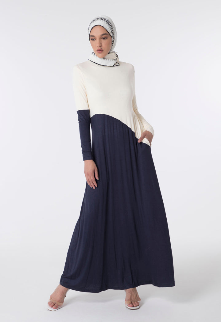 Color block Abaya - Fresqa