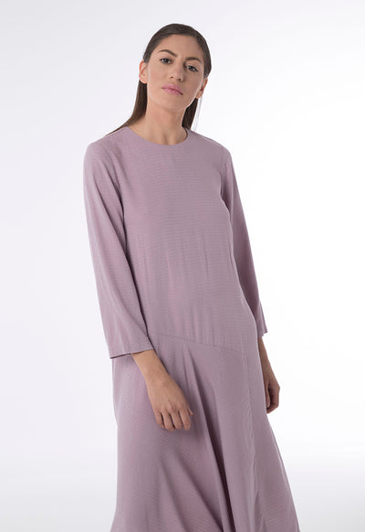 Asymmetric Textured Fabric Dress - Fresqa