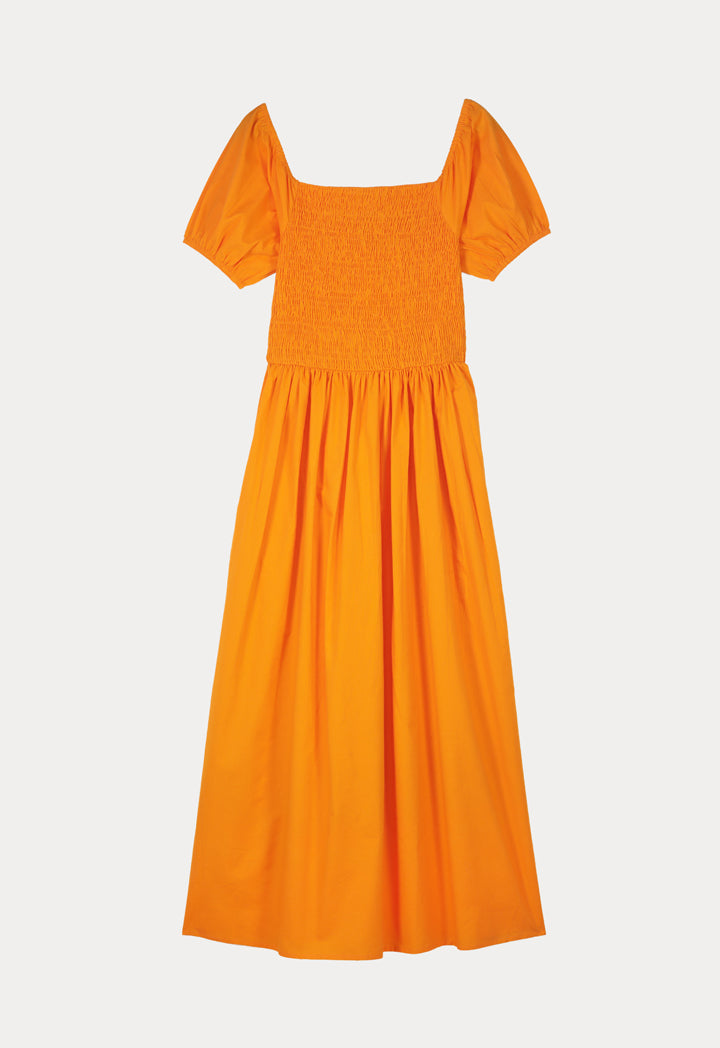 Oval Sleeves Maxi Dress