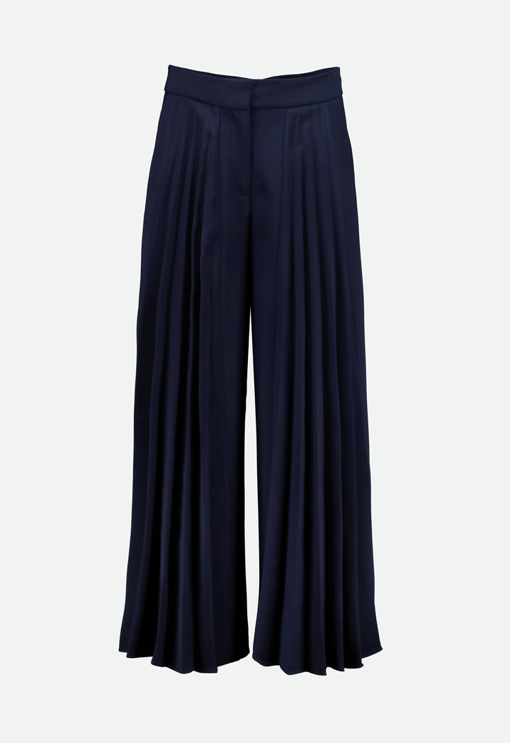 Front Pleated Wide Leg Trouser